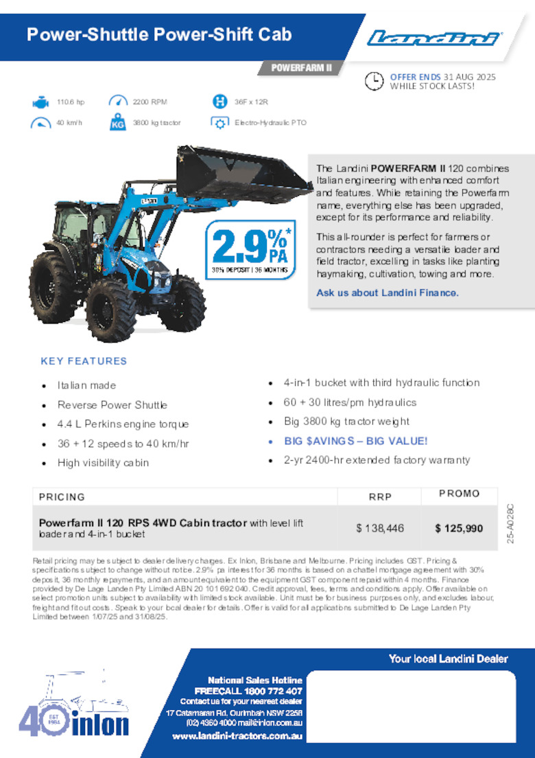 25-A028C Landini Powerfarm II oe 31.08